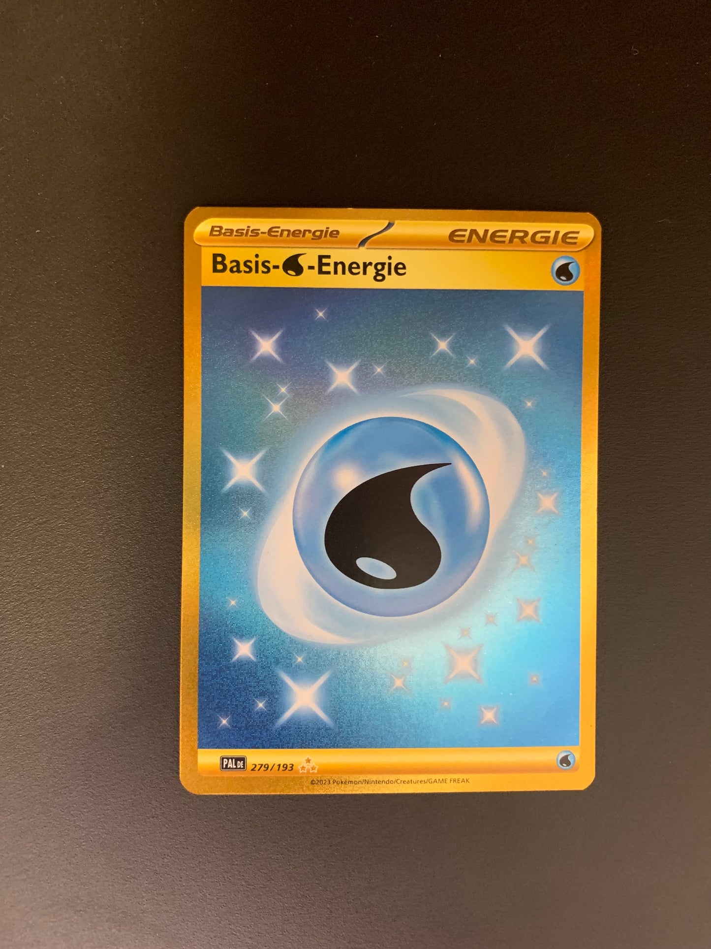 Pokemon Karte Gold Wasser Energie 279/193 Deutsch