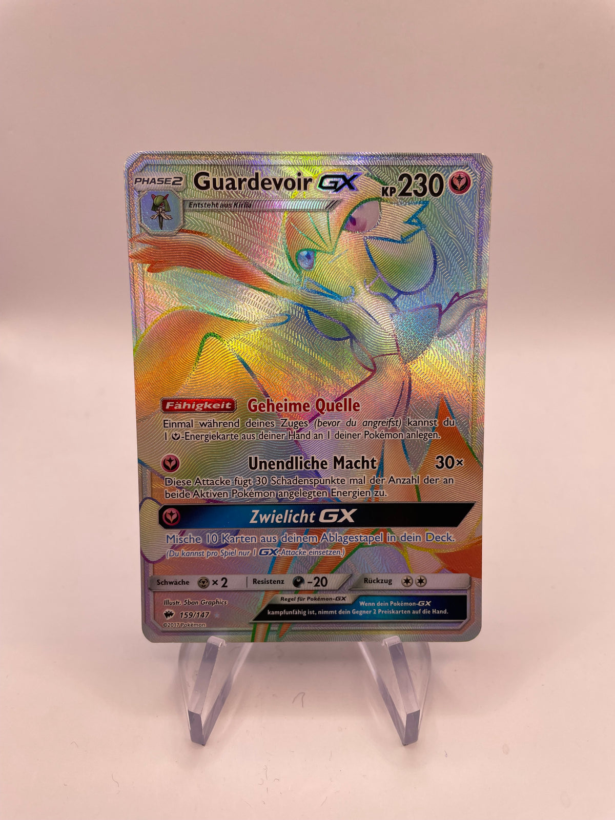 Pokemon Karte GX Guardevoir 159/147 Deutsch
