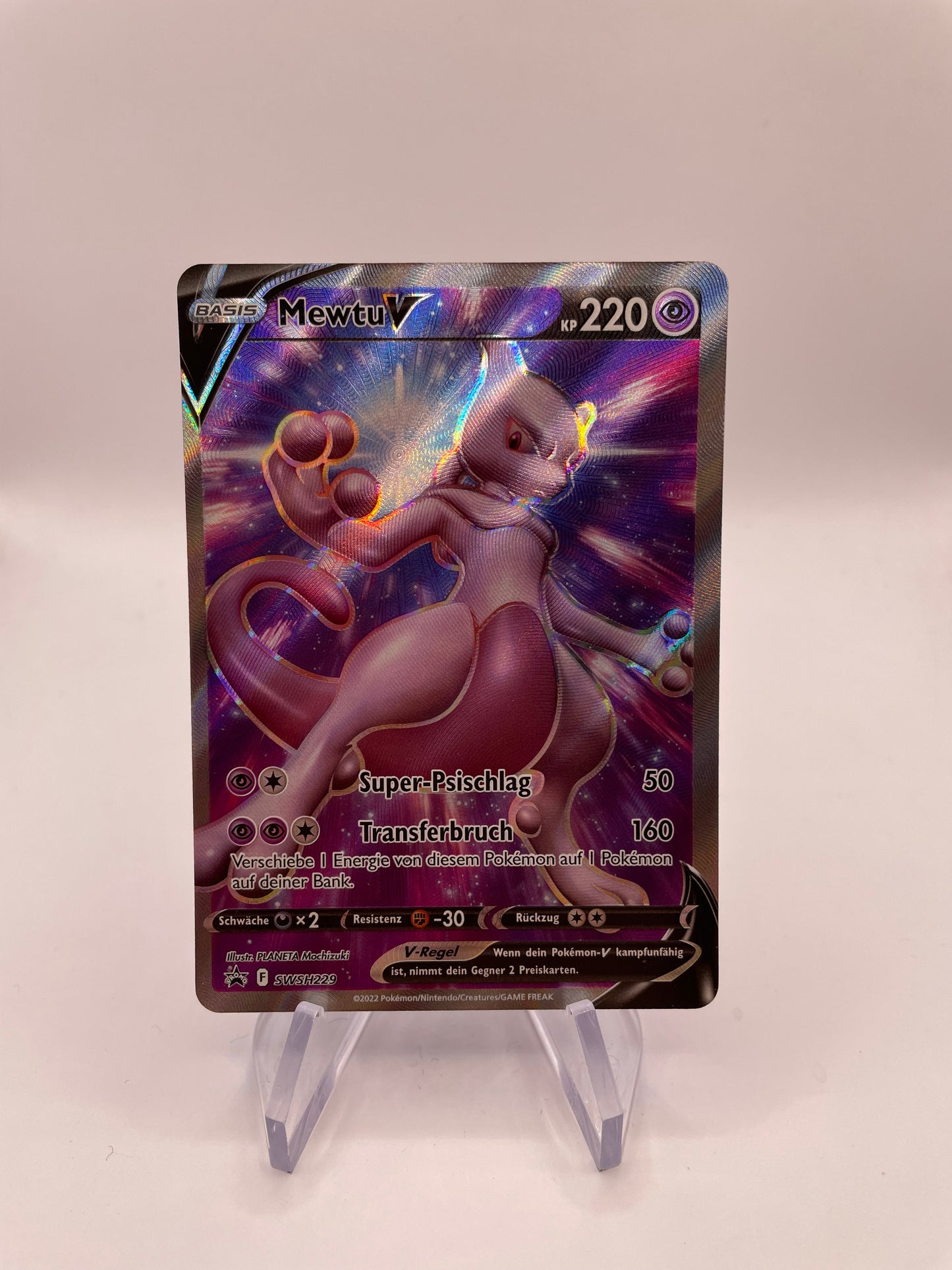 Pokémon Karte V Mewtu SWSH229 Deutsch
