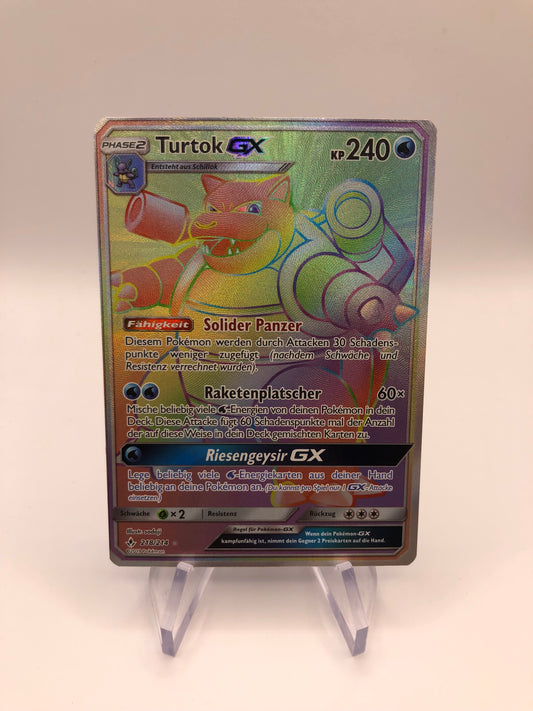 Pokemon Karten GX Rainbow Turtok 218/214 Deutsch