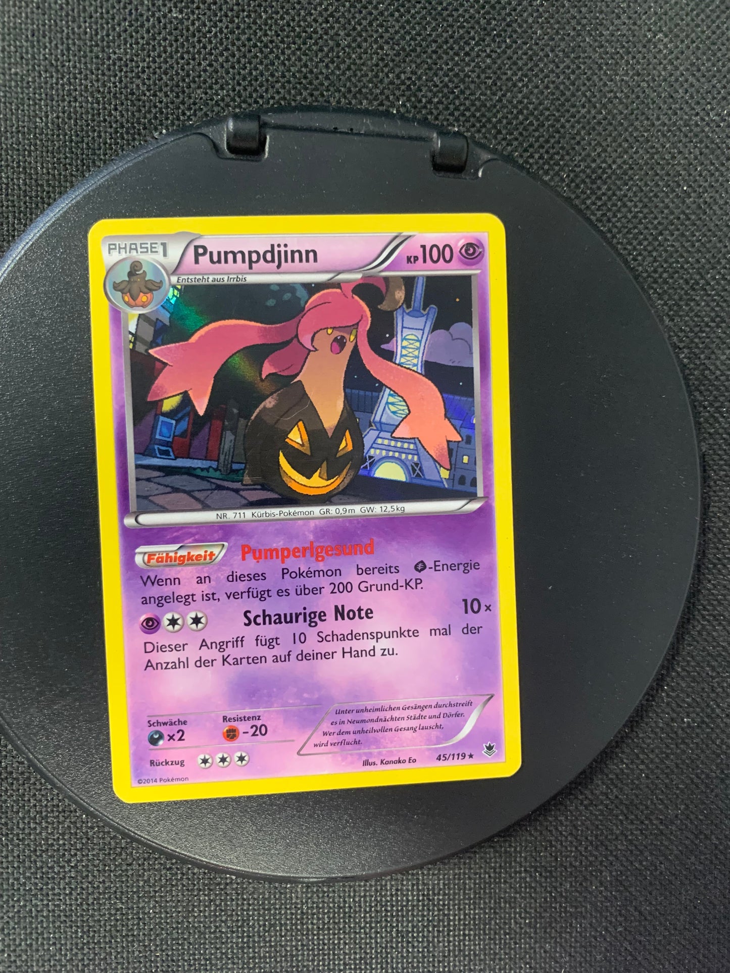 Pokemon Karte Holo Pumpdjinn 45/119 Deutsch