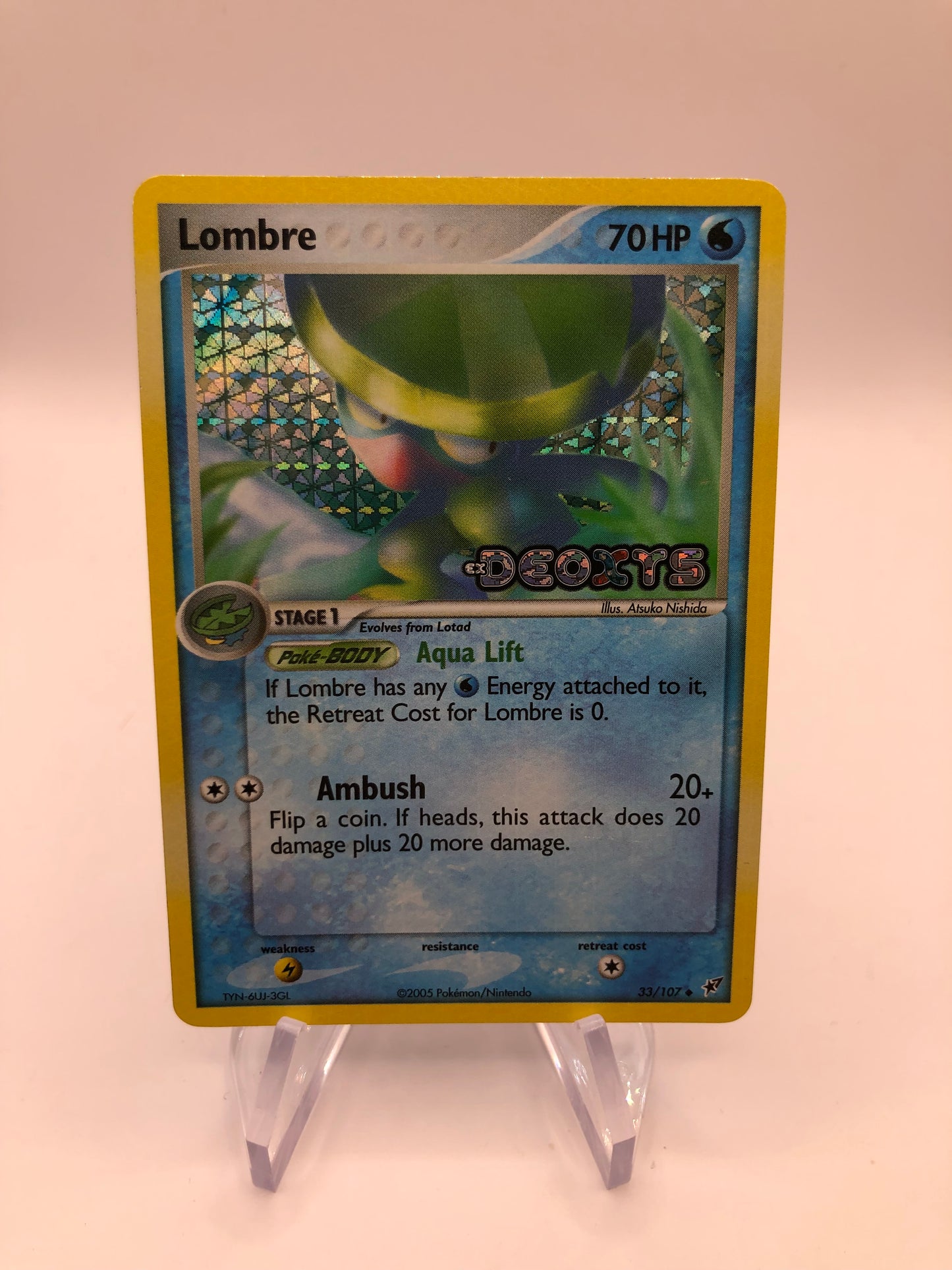 Pokemon Karte Stamp Lombre 33/107 Englisch