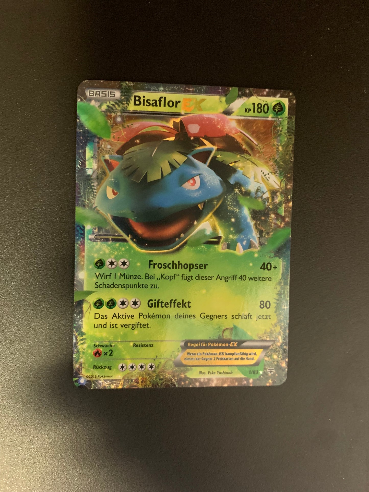 Pokemon Karte Ex Bisaflor 1/83 Deutsch