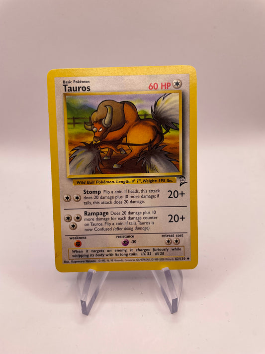 Pokemon Karte Base Set 2 Tauros 62/130 Englisch
