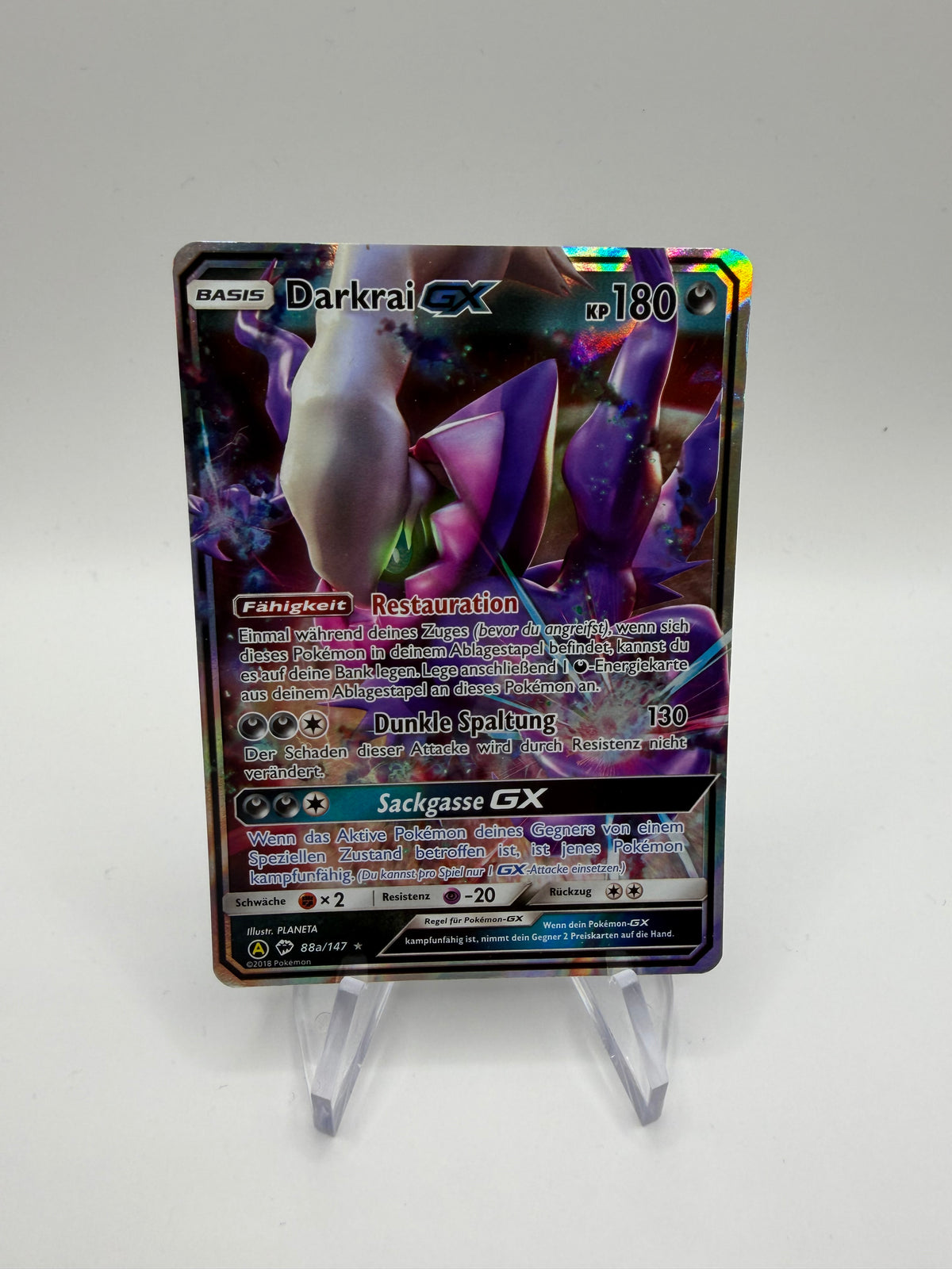 Pokemon Karte GX Darkrai 88a/147 Deutsch
