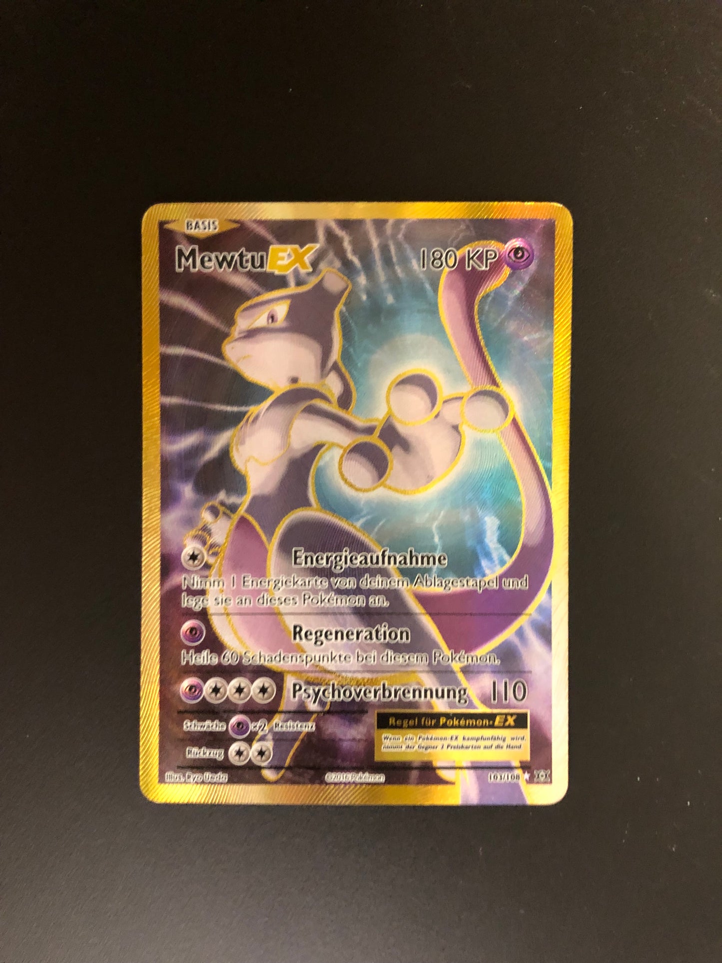 Pokemon Karte EX Mewtu 103/108 Deutsch