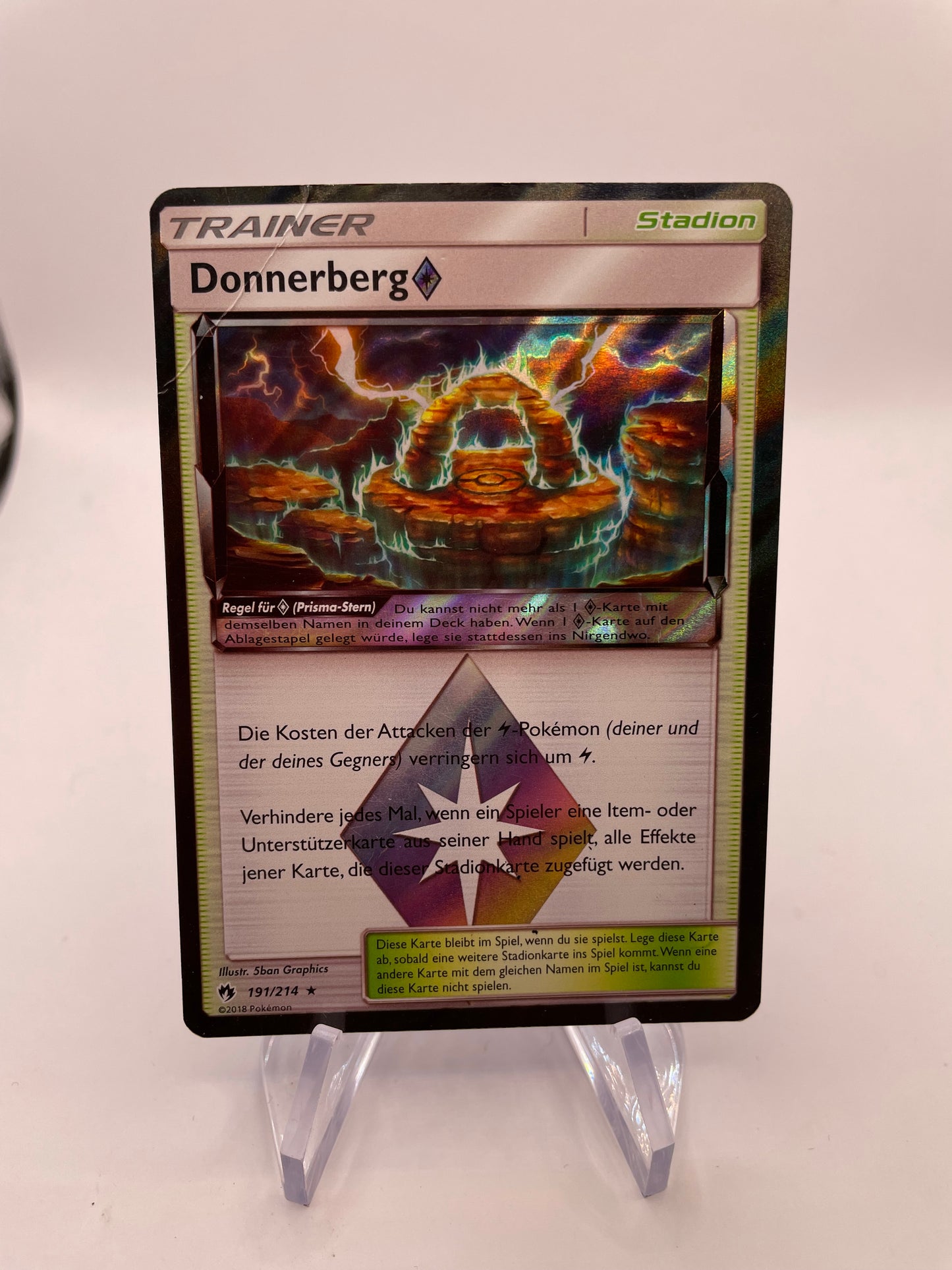 Pokemon Karte Revers Trainer Donnerberg 191/214 Deutsch