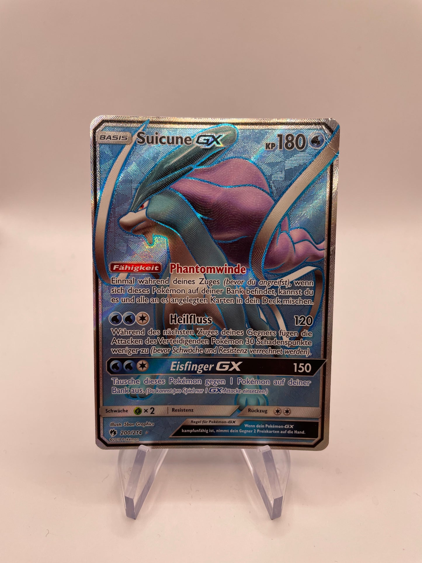 Pokémon Karte GX Suicune 200/214 Deutsch