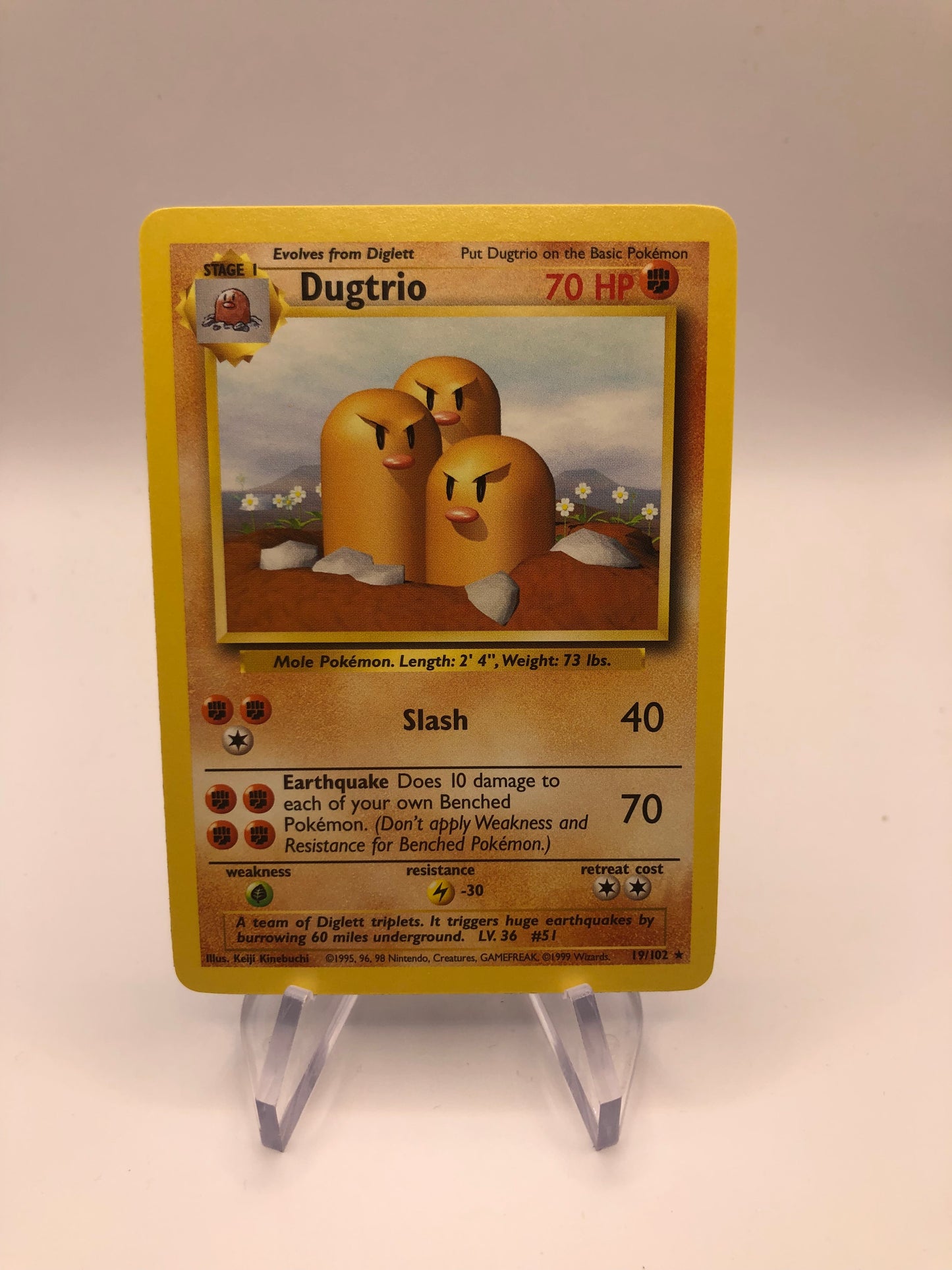 Pokemon Karte Base Set Digdri 19/102 Englisch