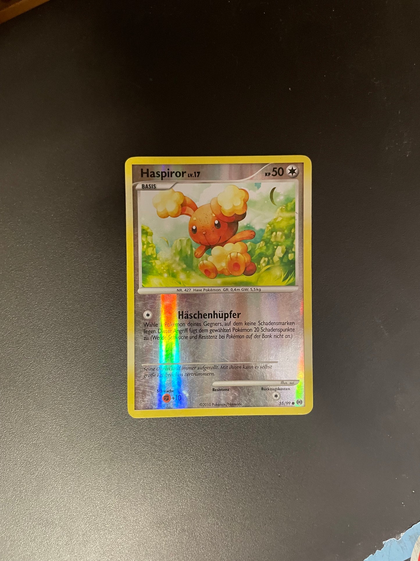 Pokémon Karte Reverse Haspiror 55/99 Deutsch