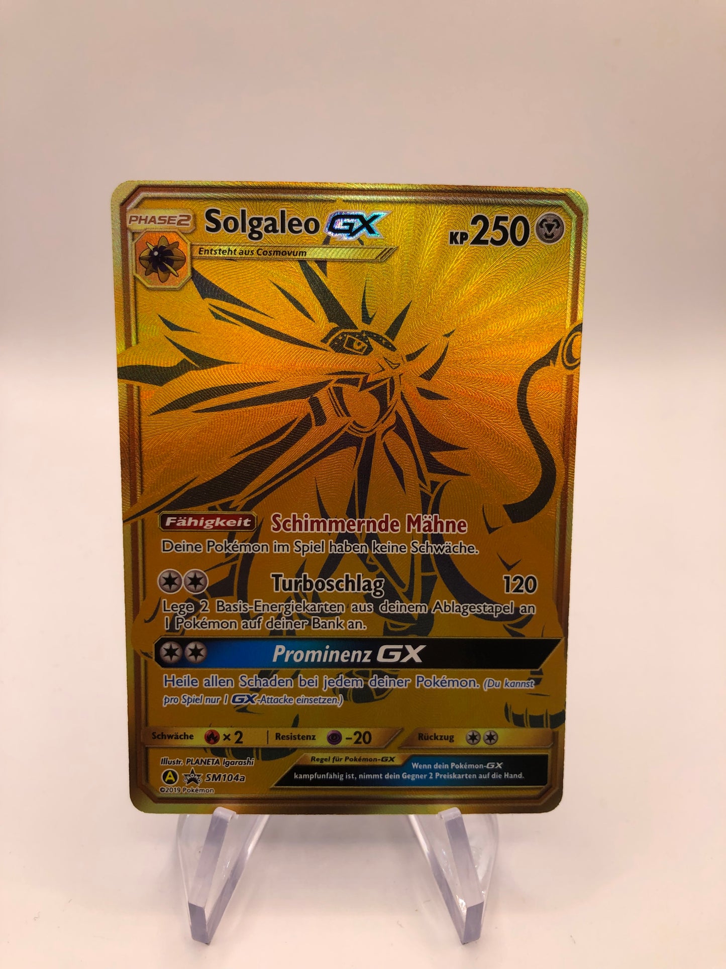 Pokemon Karte GX Promo Solgaleo SM104a Deutsch