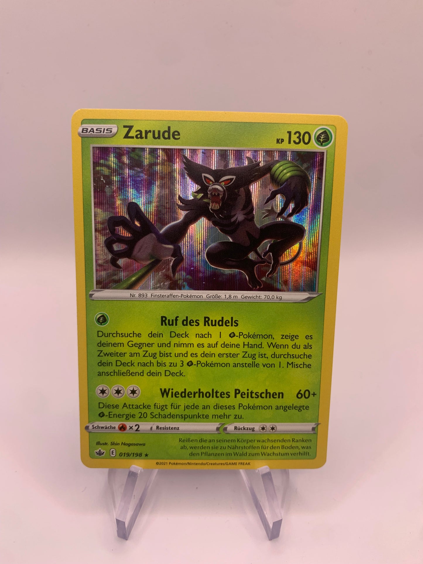 Pokemon Karte Holo Zarude 19/198 Deutsch