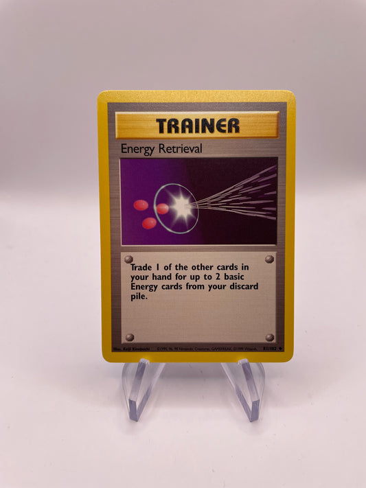 Pokemon Karte Base Set Trainer Energy Retrieval 81/102 Englisch