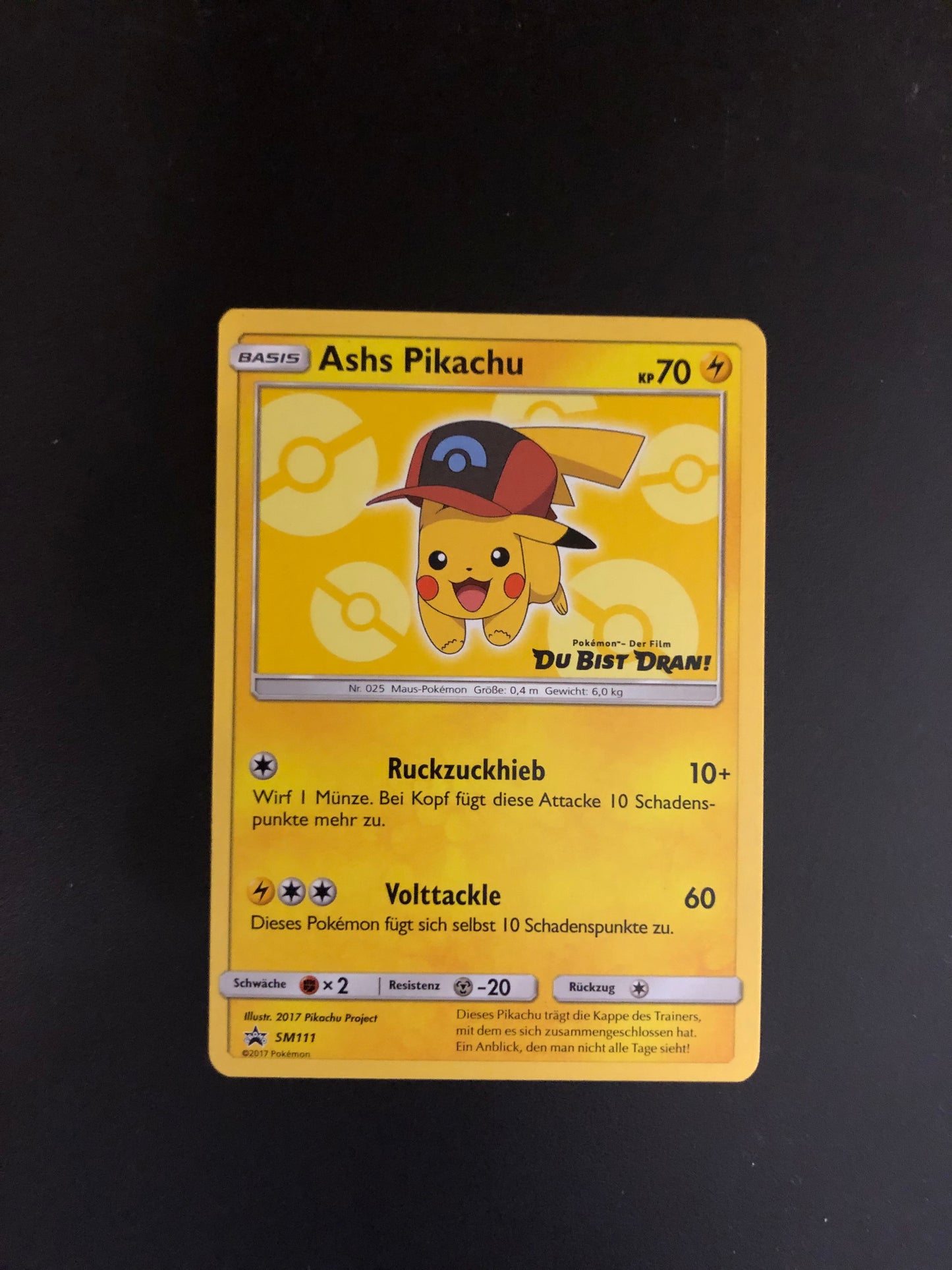 Pokemon Karte Promo Ashs Pikachu SM111 Deutsch