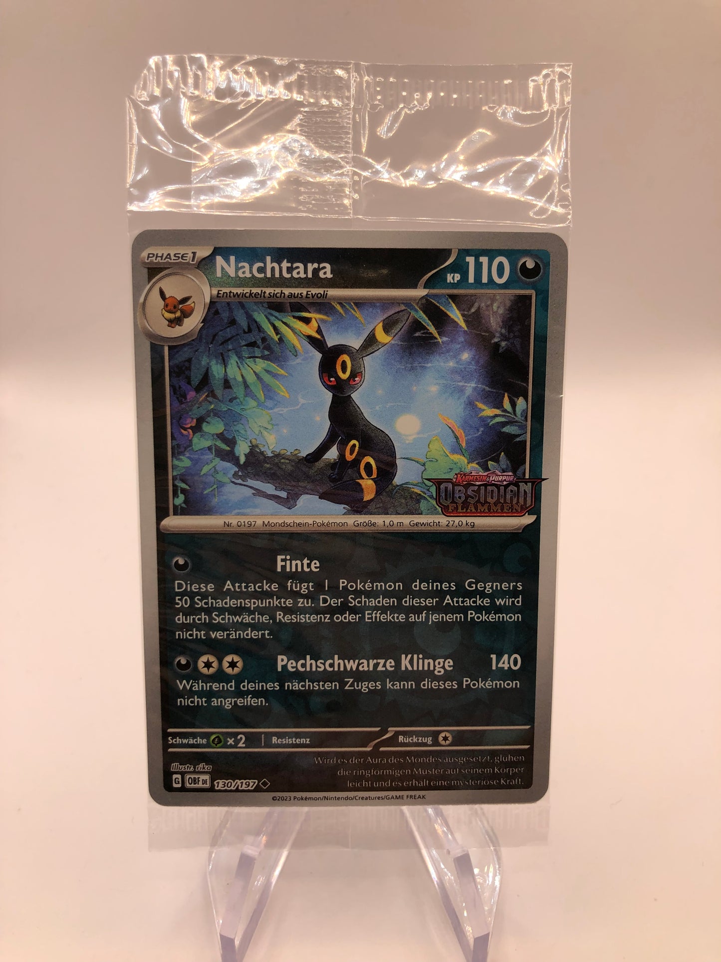 Pokemon Karte OVP Stamp Nachtara 130/197 Deutsch