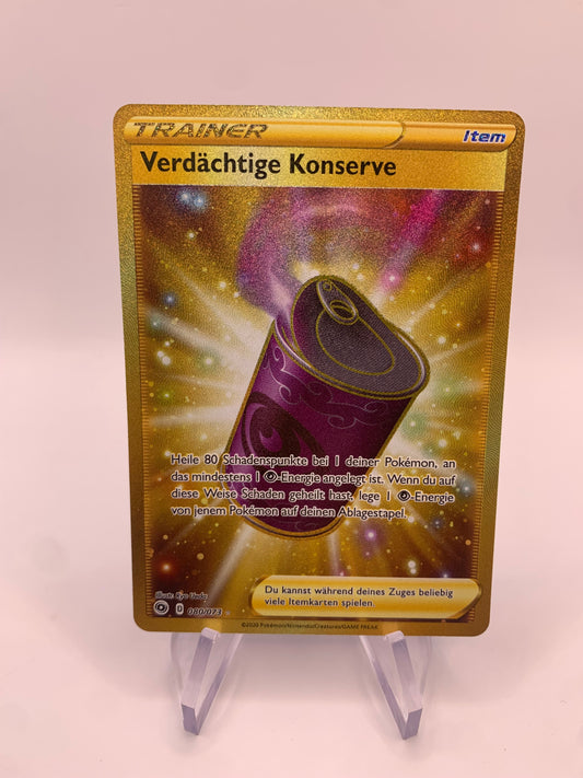 Pokémon Card Gold Trainer Suspicious Canned 80/73 German