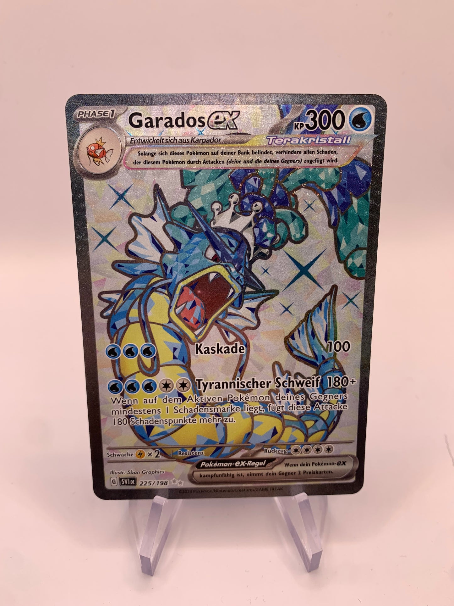 Pokemon Karte ex Fullart Garados 225/198 Deutsch