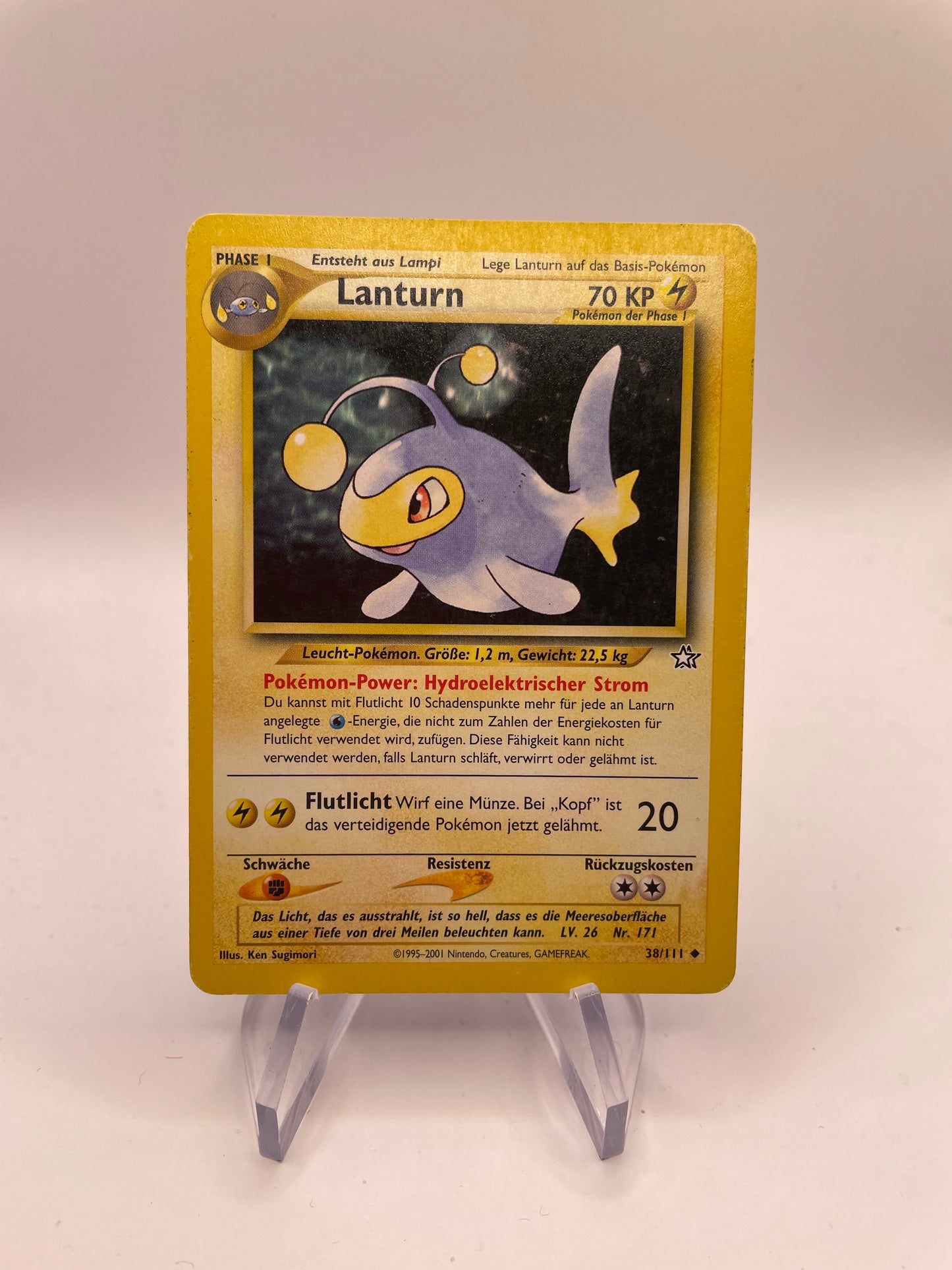 Pokemon Karte Neo Genesis Lanturn 38/111 Deutsch