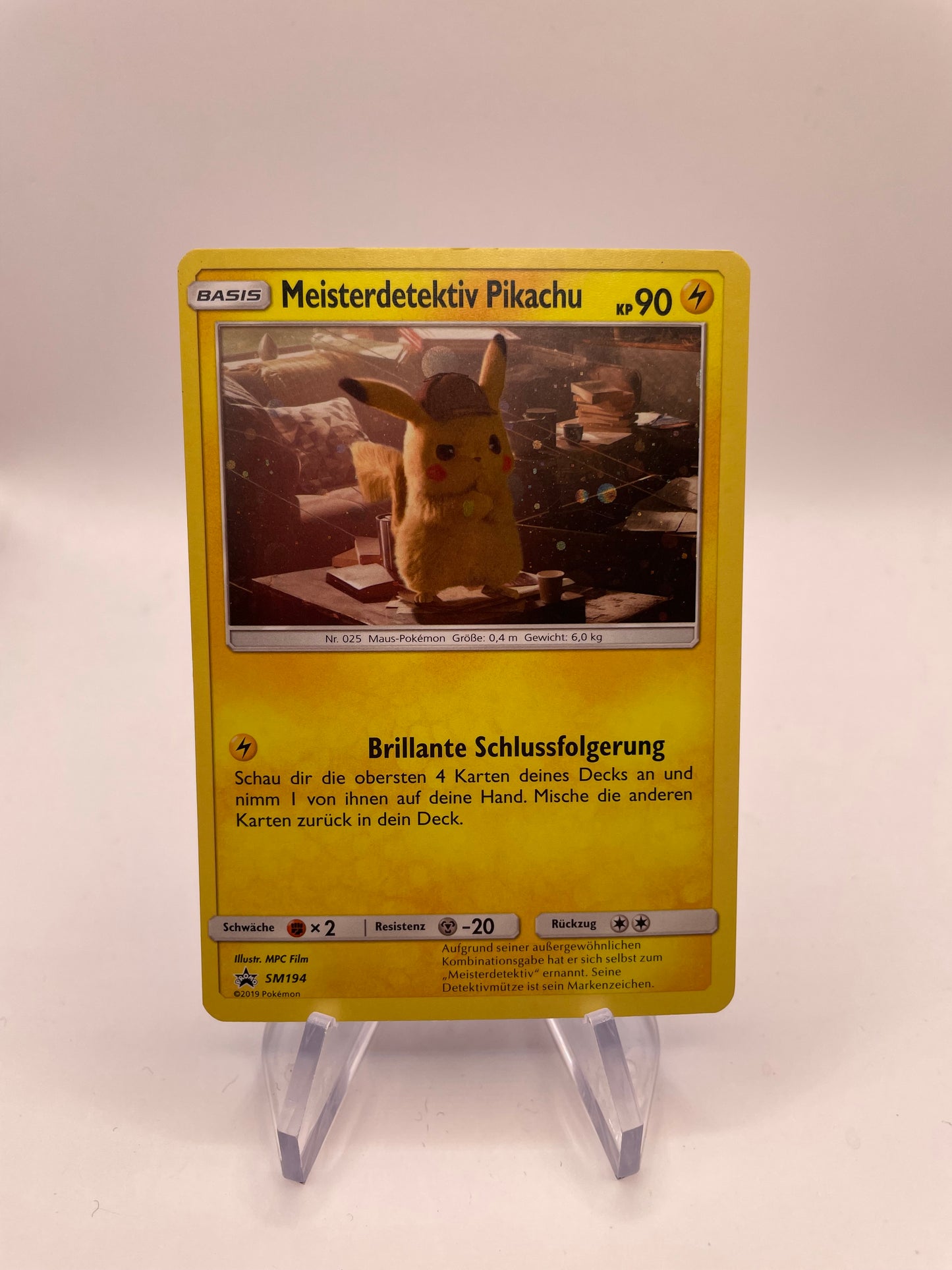 Pokemon Karte Meisterdetektiv Pikachu SM194 Deutsch