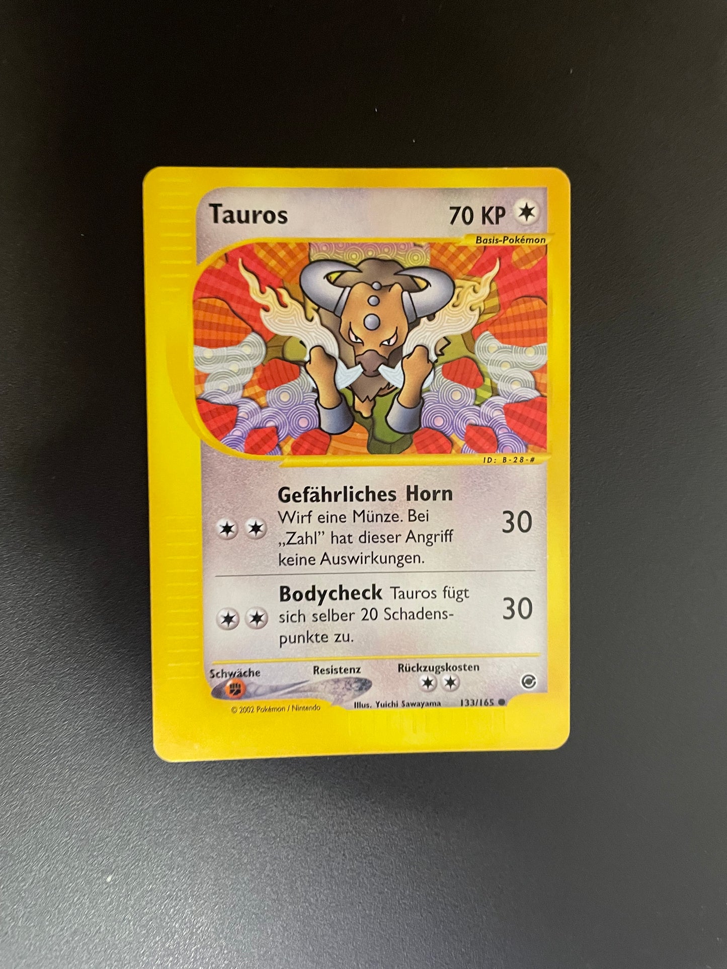 Pokemon Karte E-Series Tauros 133/165 Deutsch