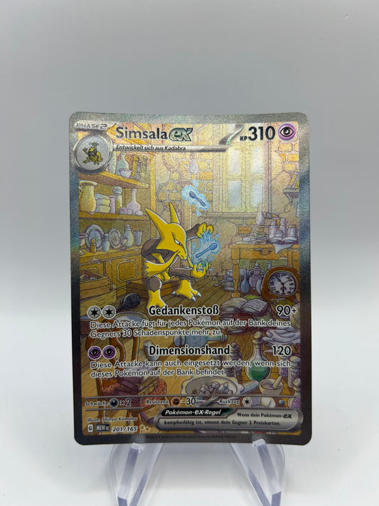 Pokemon card ex Alt-Art Simsala 201/165 German