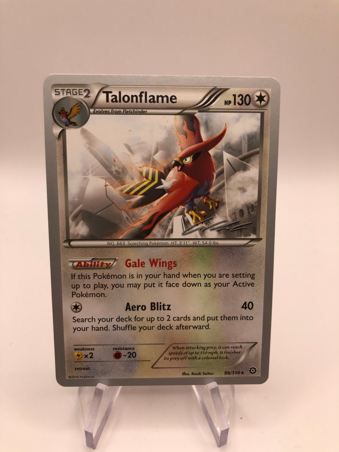 Pokemon Karte World Championships Talonflame 96/114 Englisch