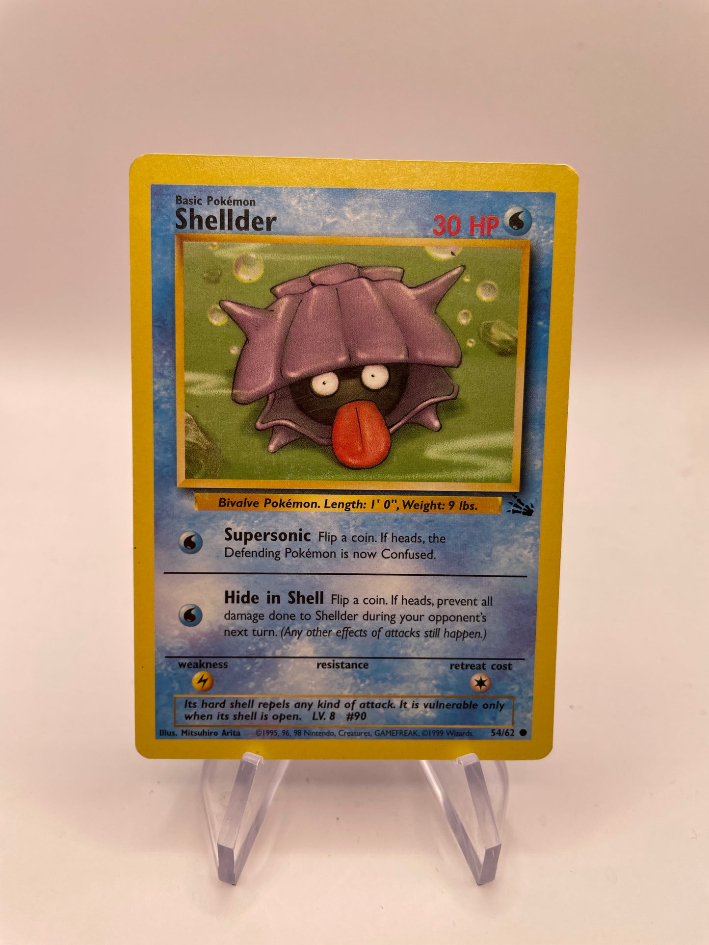 Pokemon Karte Shellder 54/62 Fossil Englisch