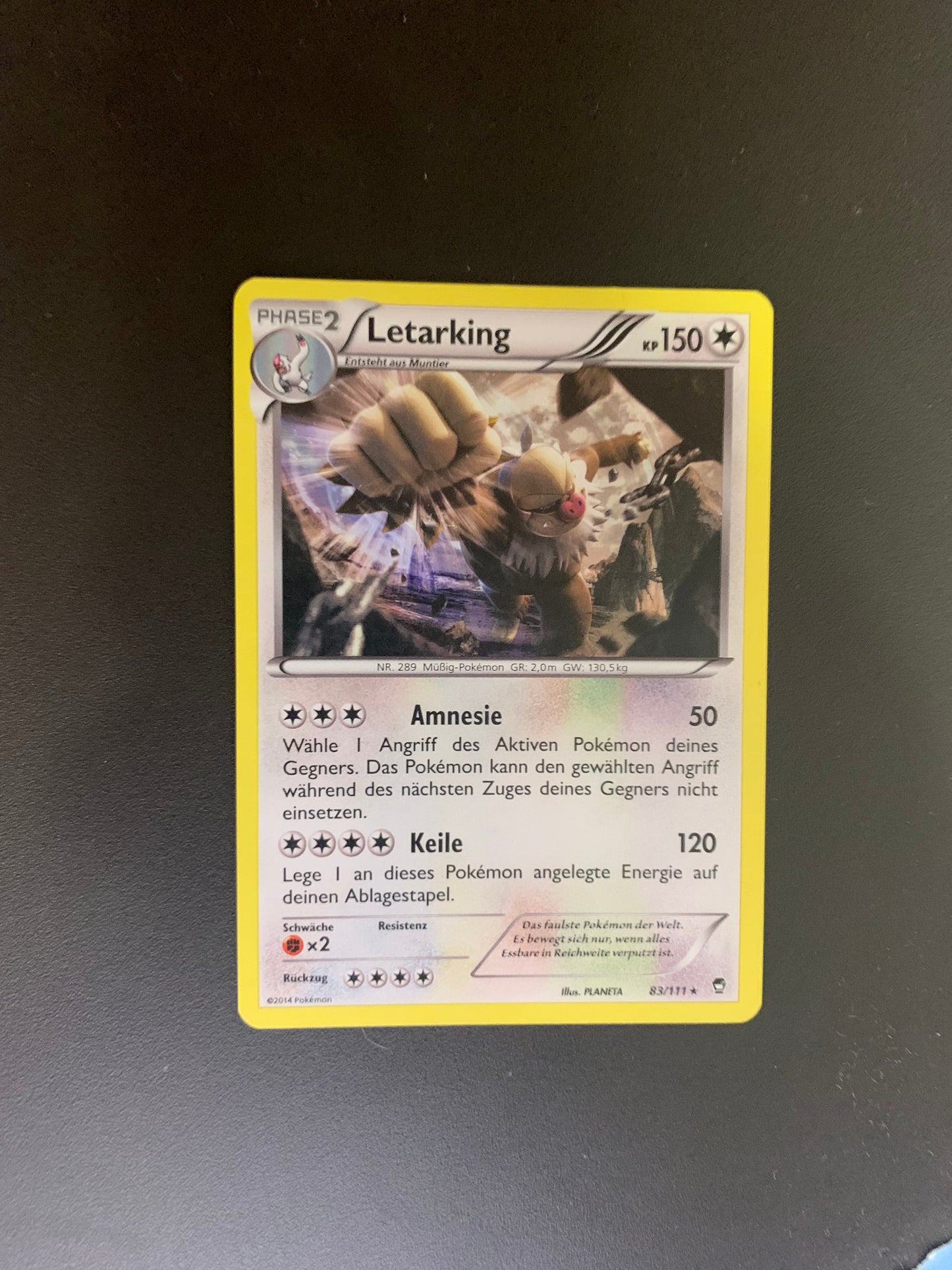 Pokemon Karte Holo Letarking 83/111 Deutsch