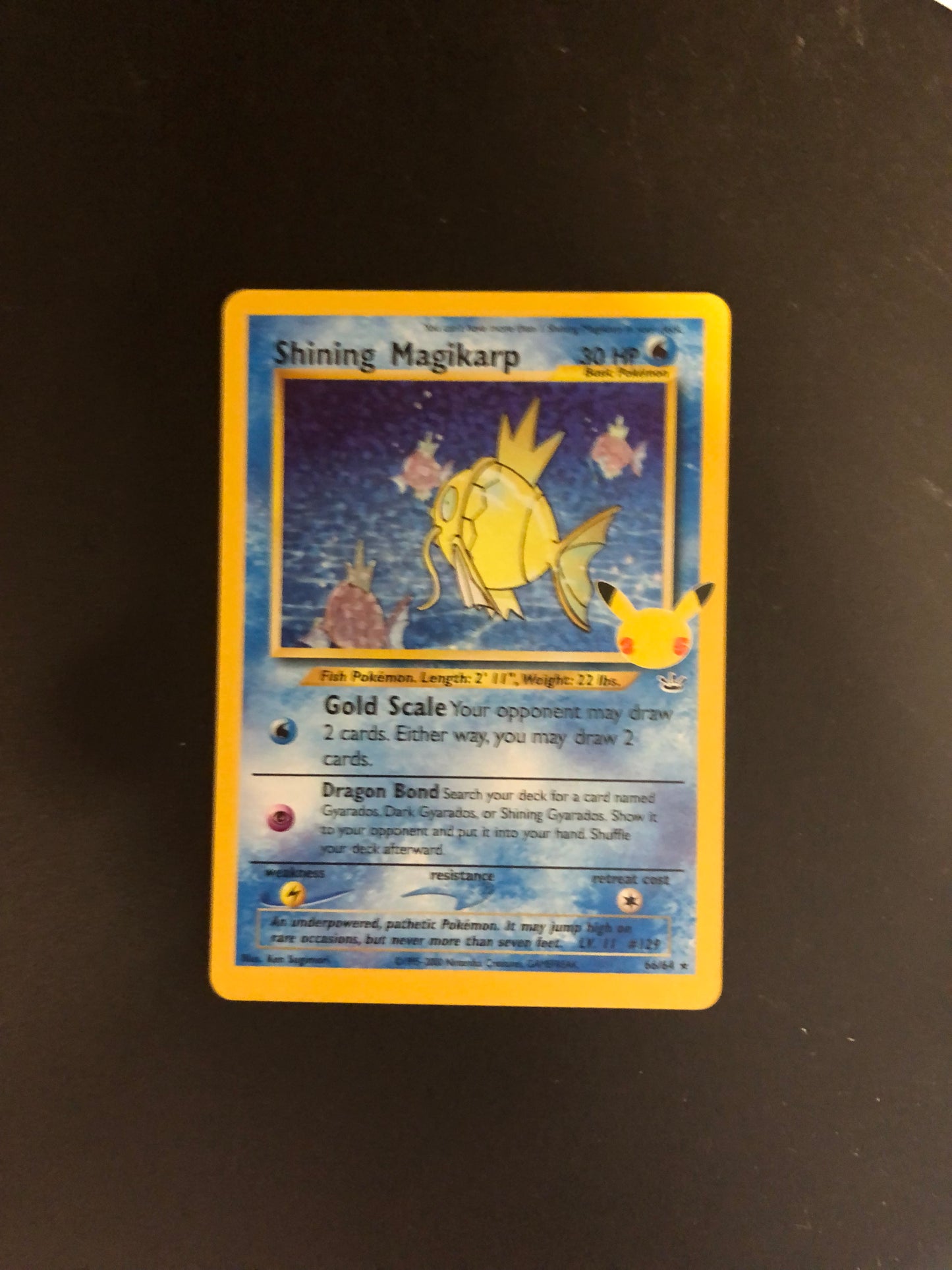 Pokemon Karte Celebration Holo schimmerndes Karpador 66/64 Englisch