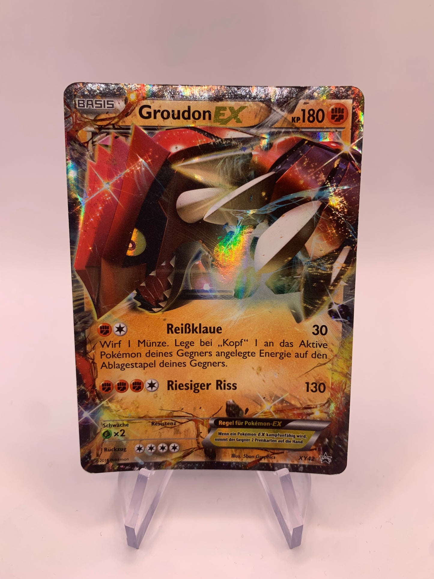 Pokémon card EX Groudon XY42 German