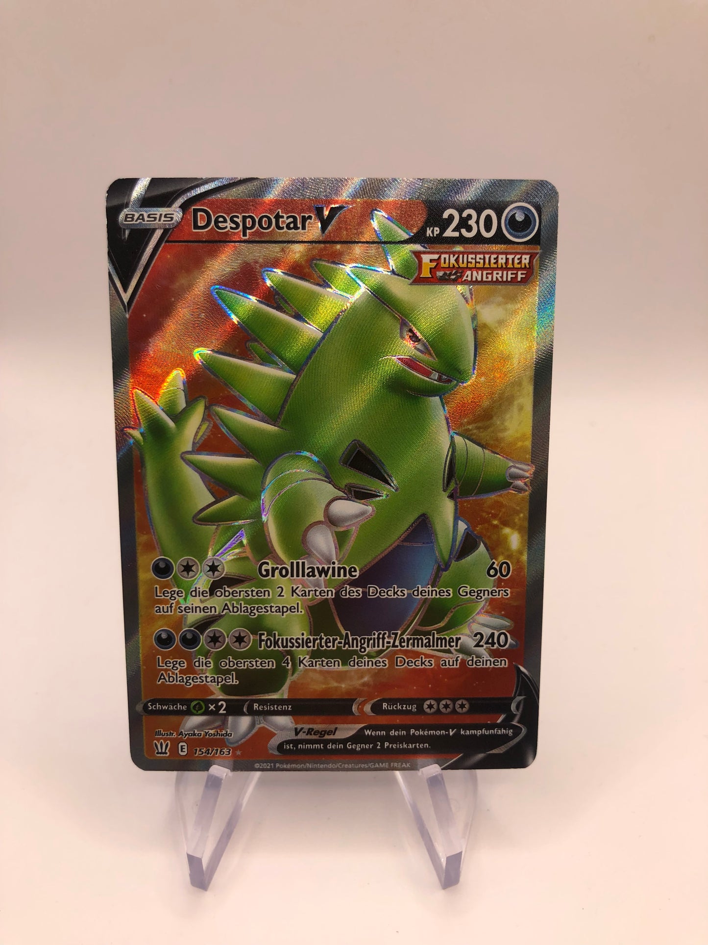Pokemon Karte V Fullart Despotar 154/163 Deutsch