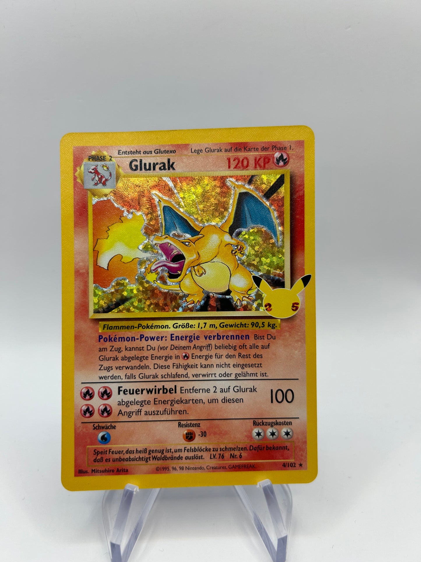 Pokemon Card Holo Charizard Celebration German