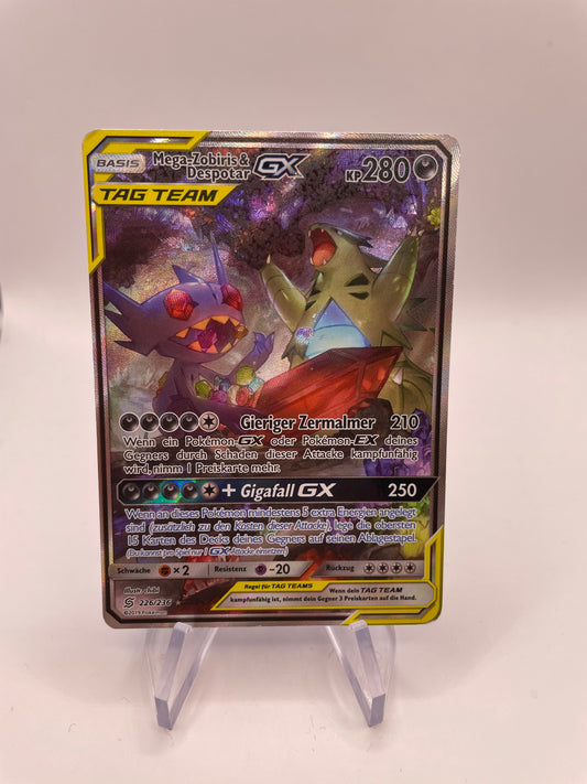 Pokemon Karte GX Tag Team Mega Zorbiris & Despotar 226/236 Deutsch