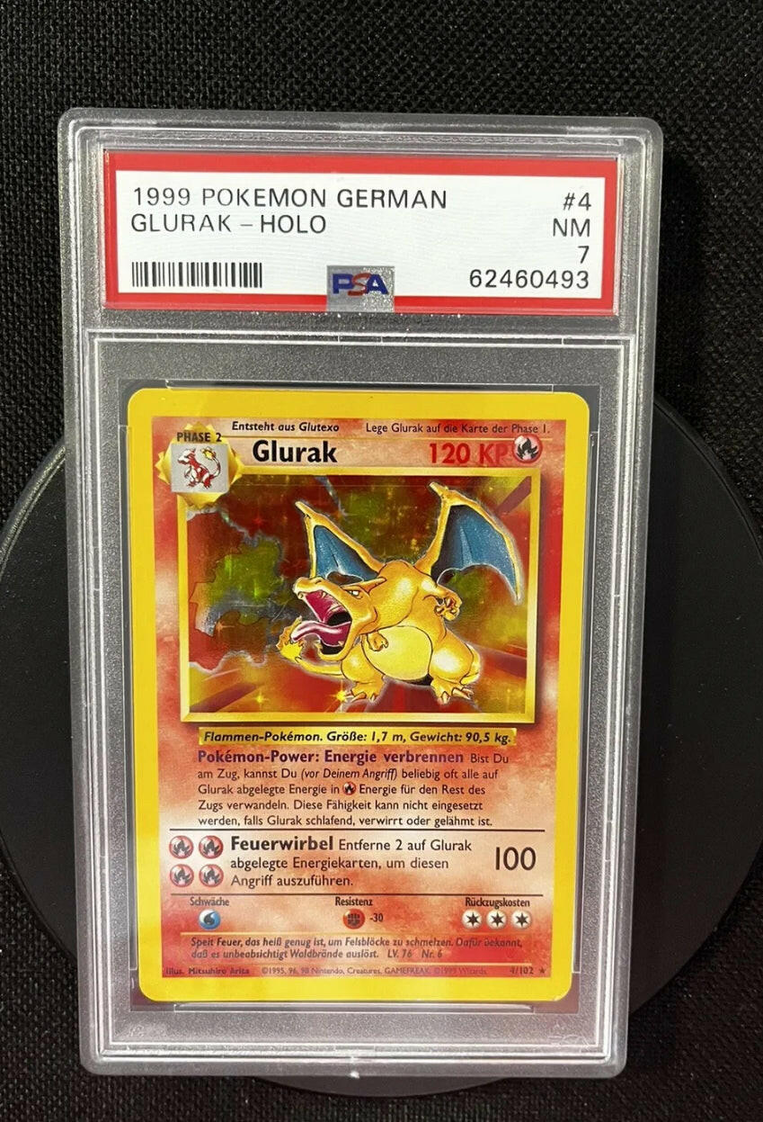 Pokemon Card Psa 7 Charizard 4/102 German