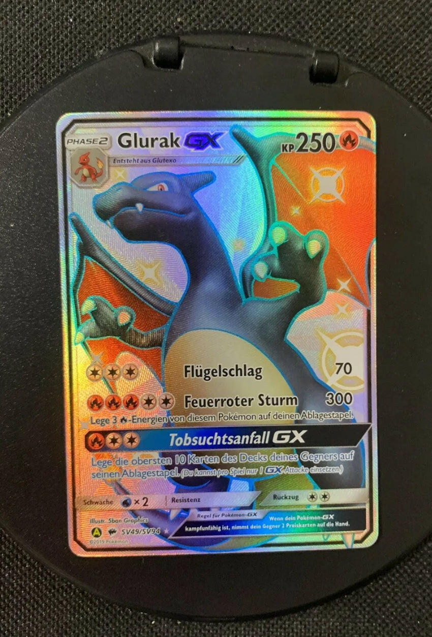 Pokemon Karte Gx Shiny Fullart Glurak SV49/ SV94 Deutsch