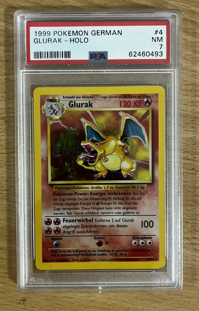 Pokemon Karte Psa 7 Glurak 4/102 Deutsch