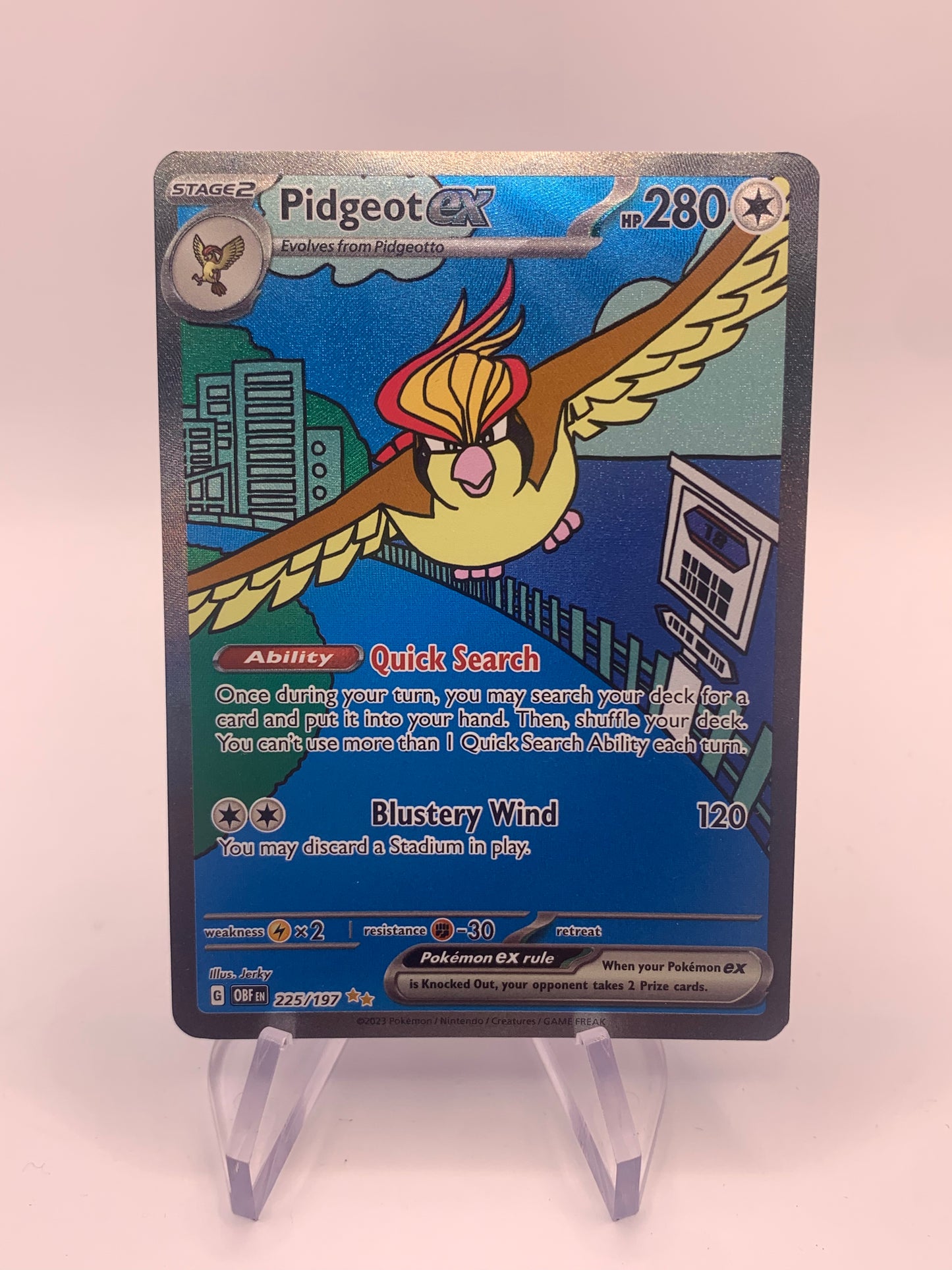 Pokemon Karte ex Alt-Art Tauboss 225/197 Englisch