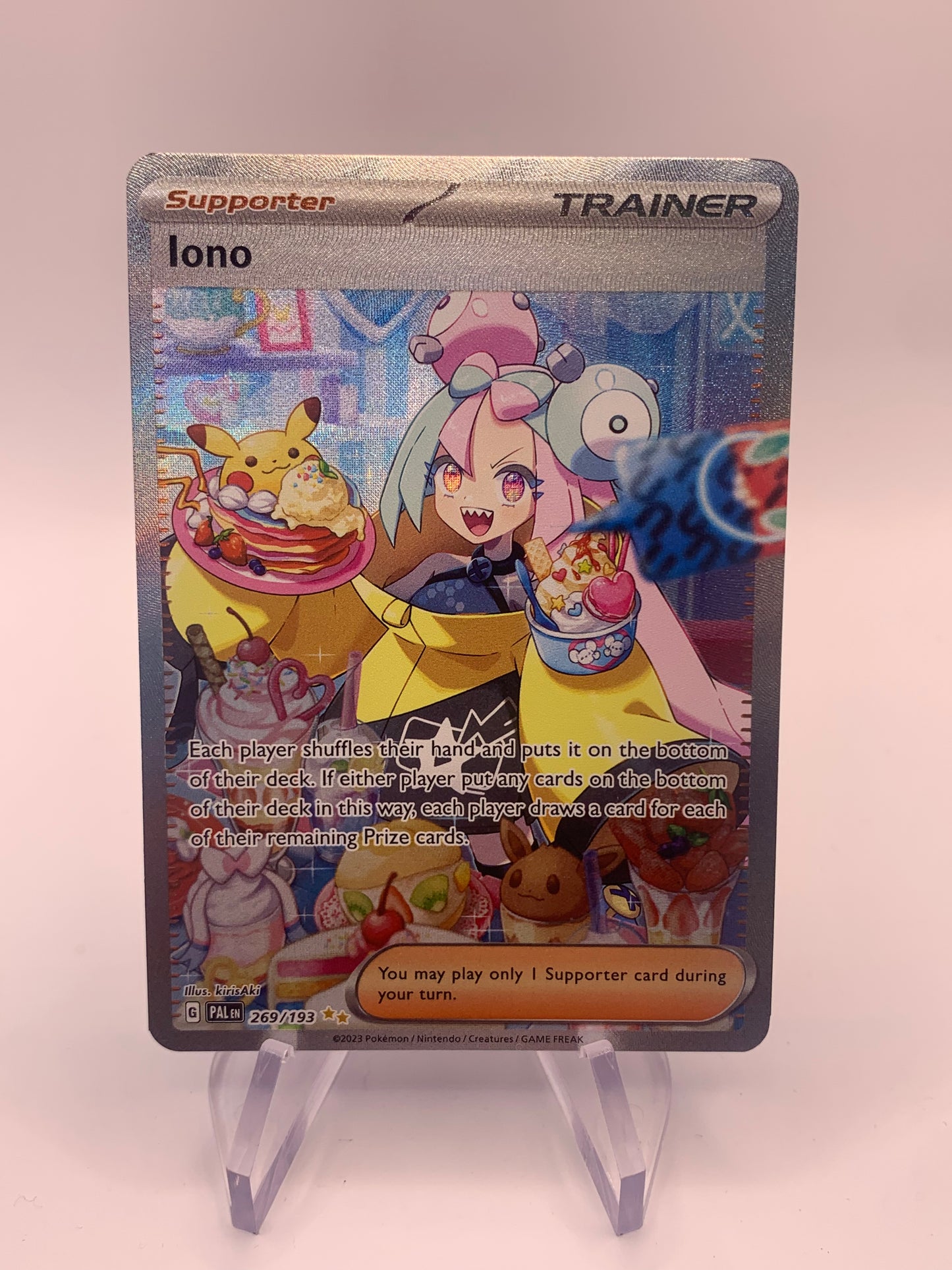 Pokemon Karte Trainer Alt-Art Iono 269/193 Englisch