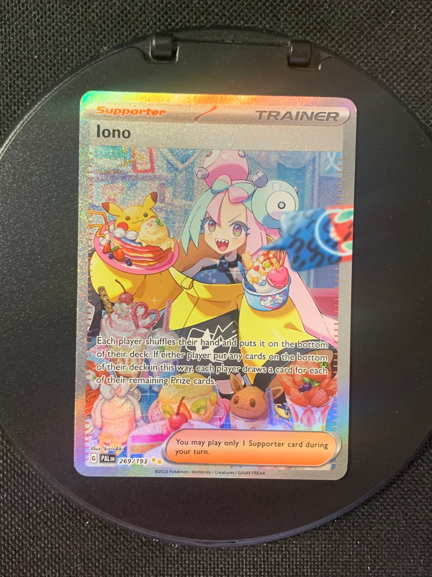 Pokemon Karte Trainer Alt-Art Iono 269/193 Englisch