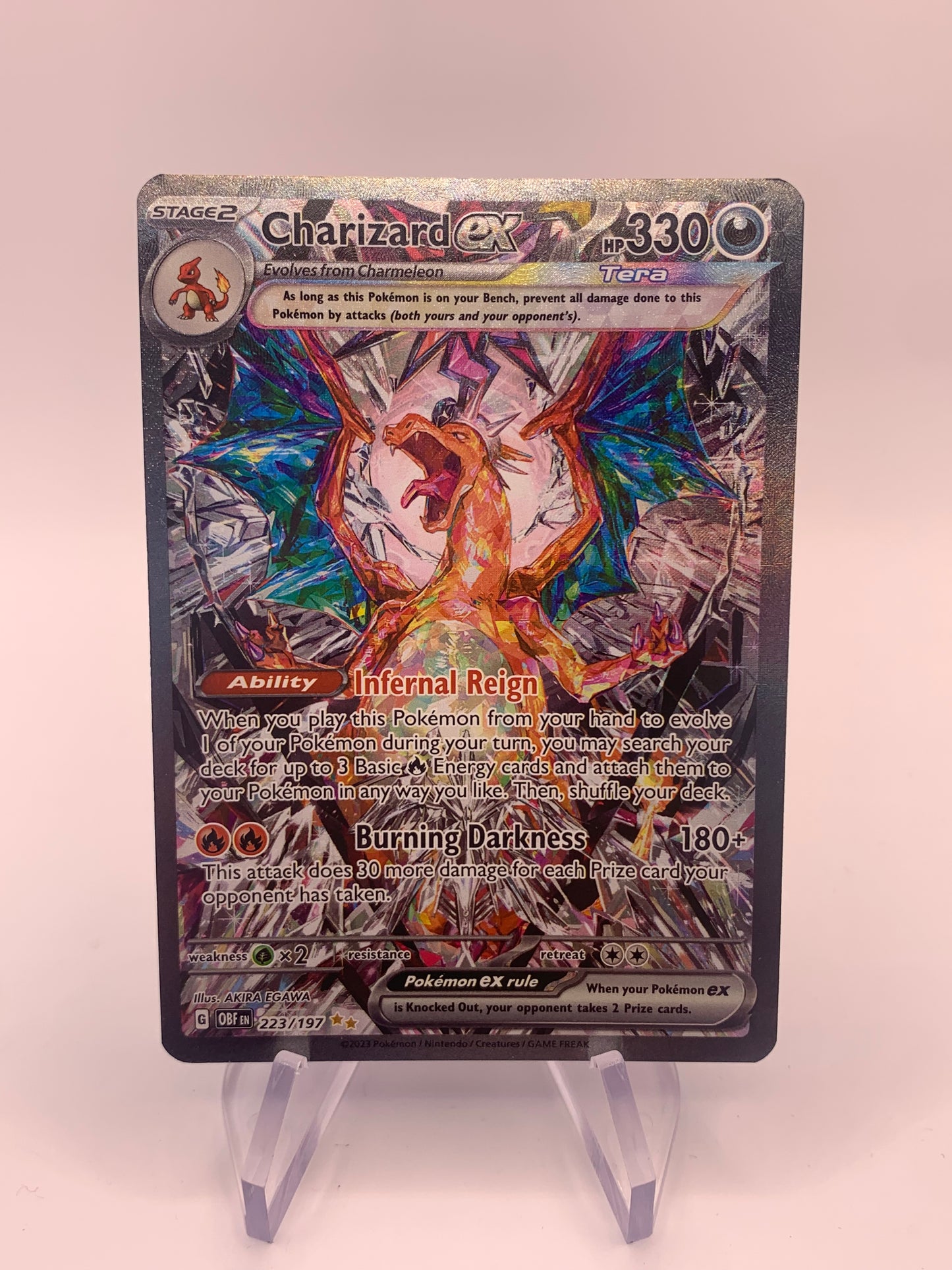 Pokemon card ex Alt-Art Charizard 223/197 English