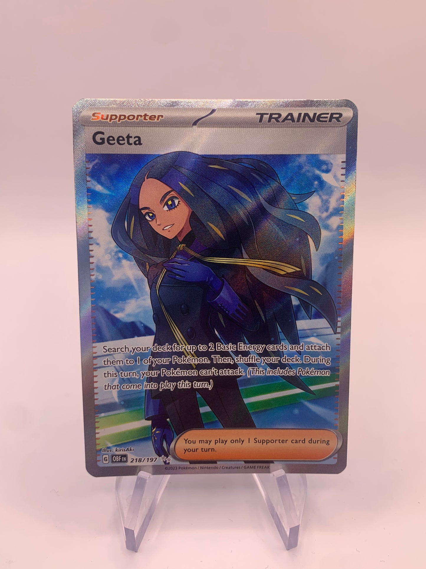 Pokemon Card Trainer - Fullart Geeta 218/197 English