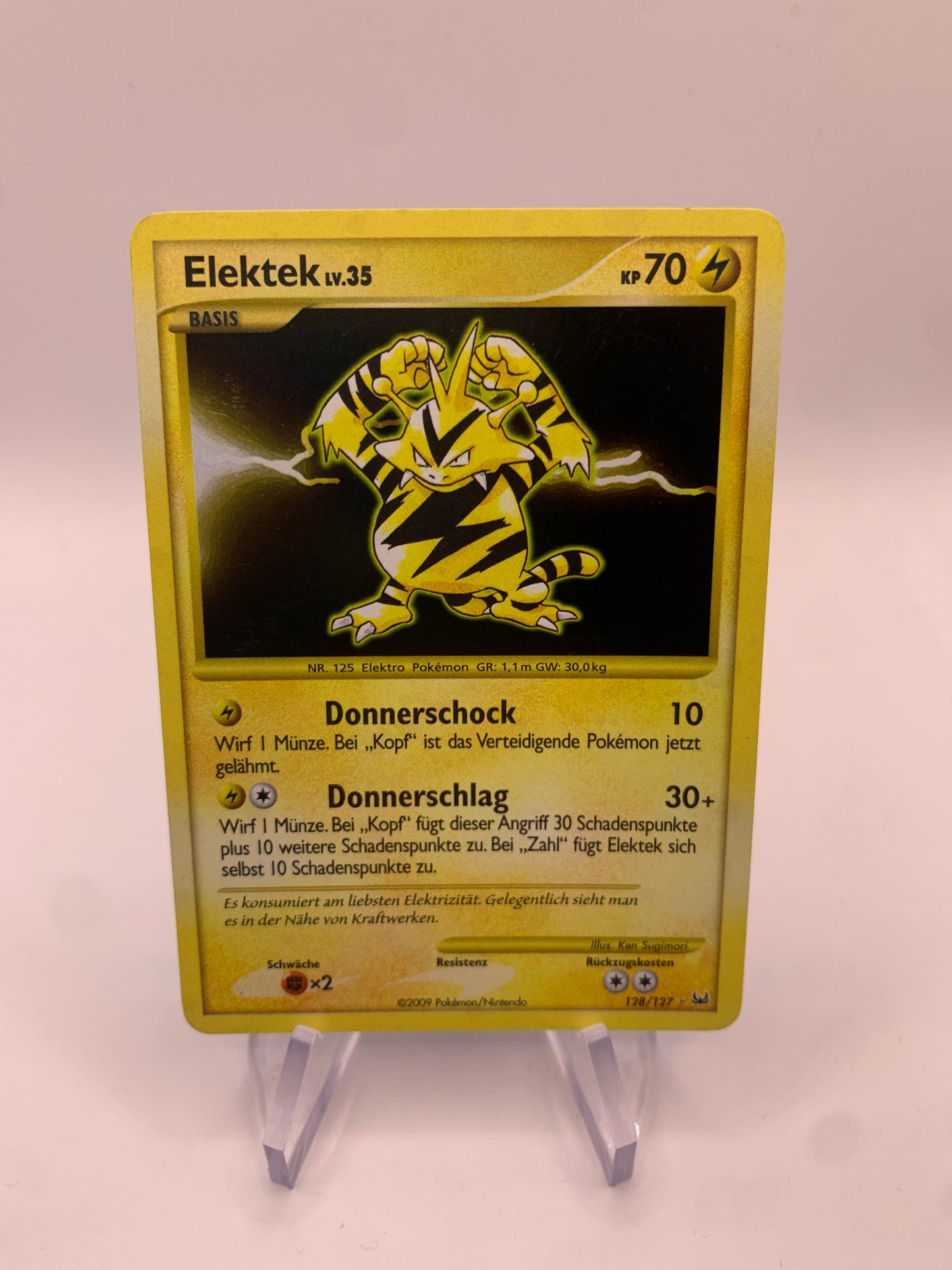 Pokemon Karte Holo Elektek 128/127 Deutsch