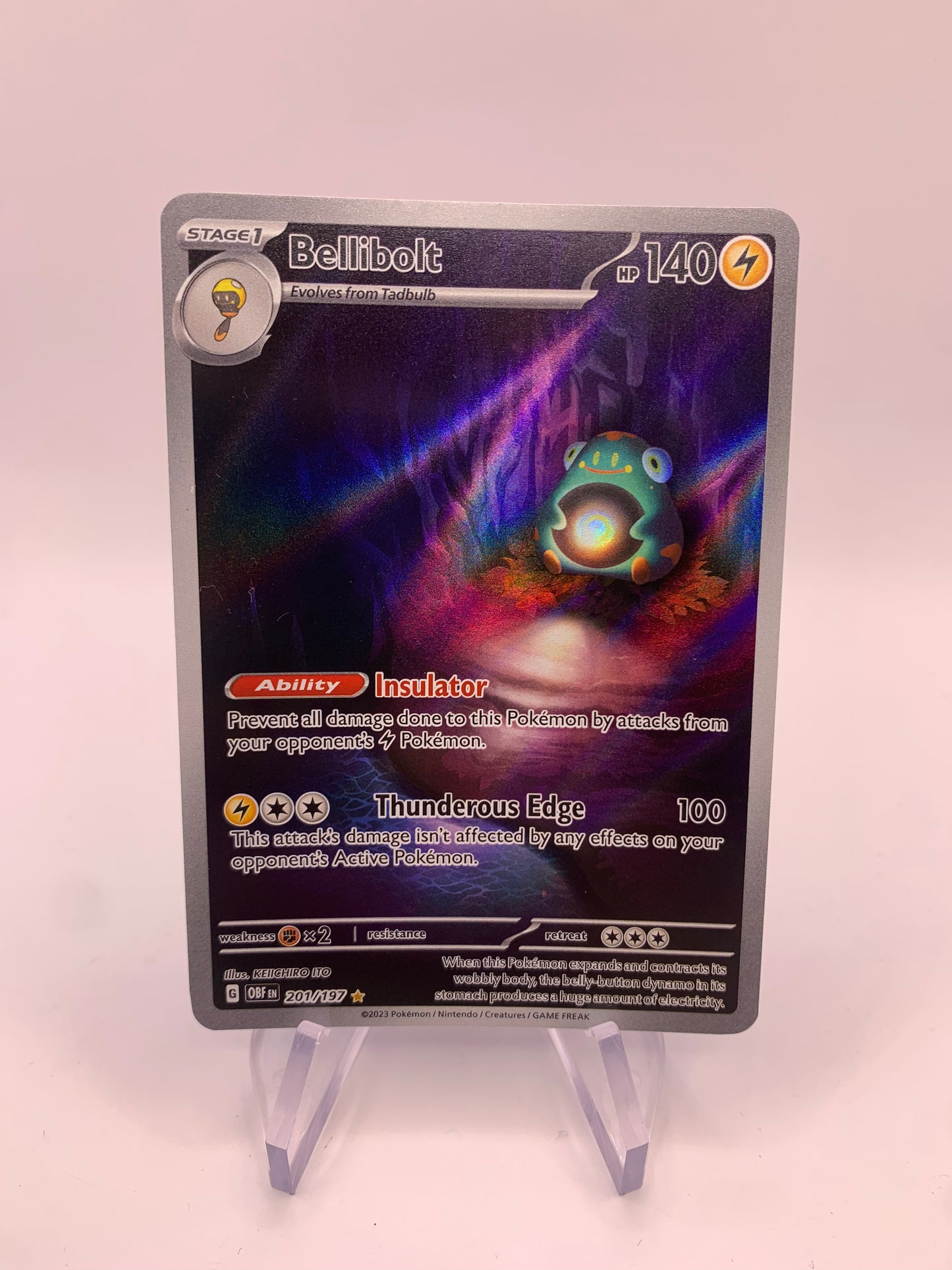 Pokemon Karte Art-Rare Bellibolt 172/108 Englisch