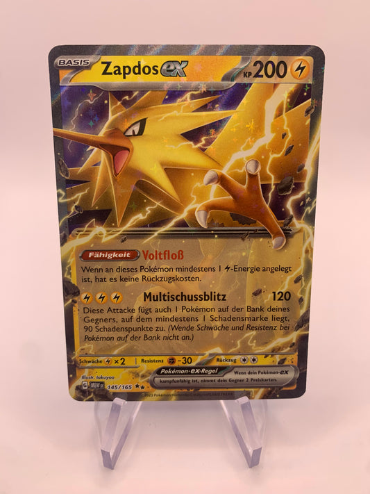 Pokemon card ex Zapdos 145/165 German