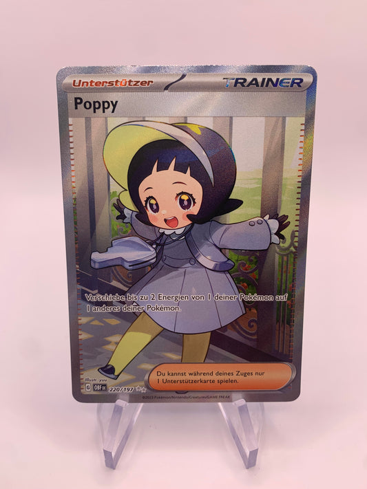 Pokemon Karte Trainer-Fullart Poppy 220/197 Deutsch