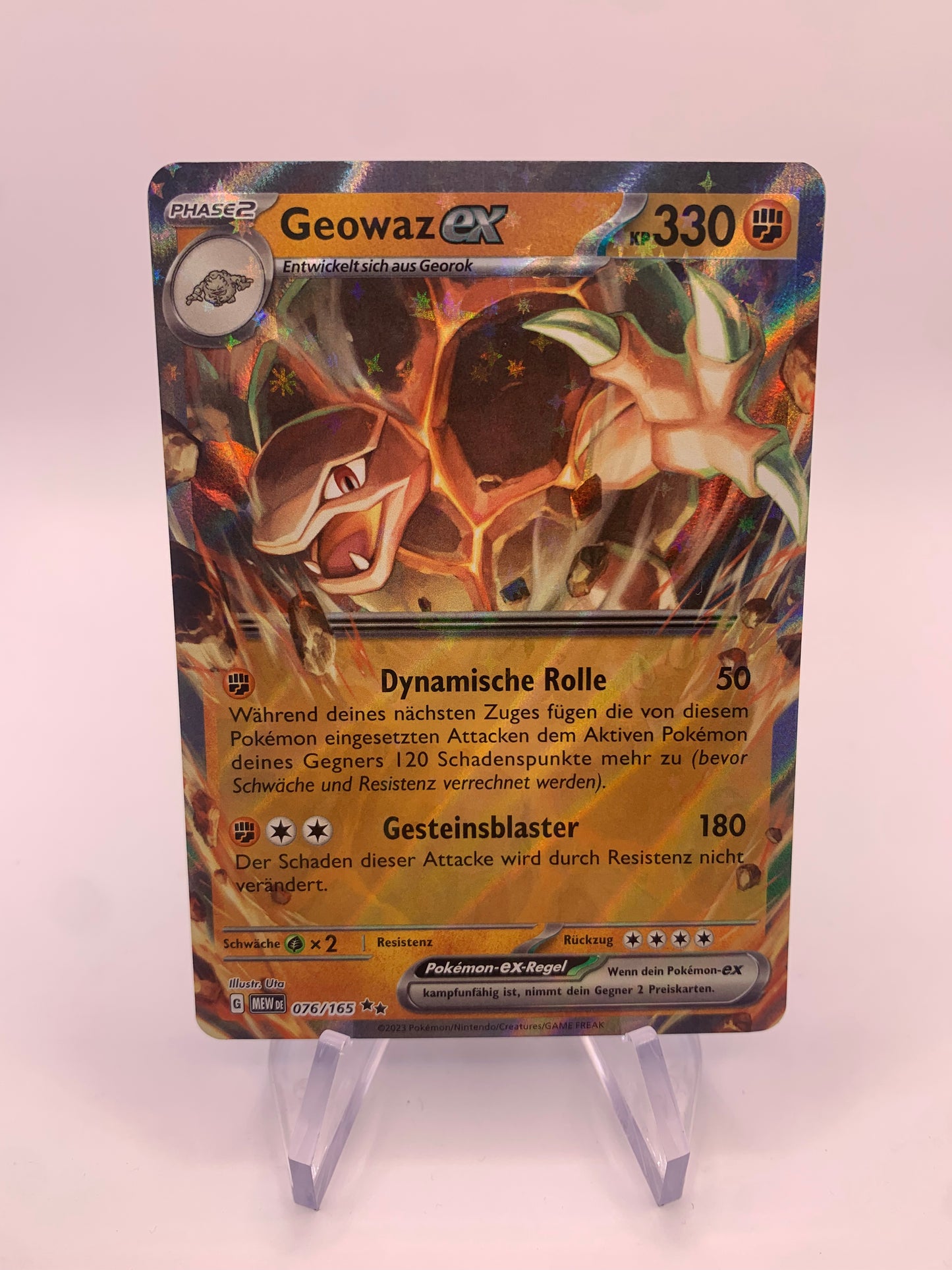 Pokemon Karte ex Geowaz 76/165 Deutsch