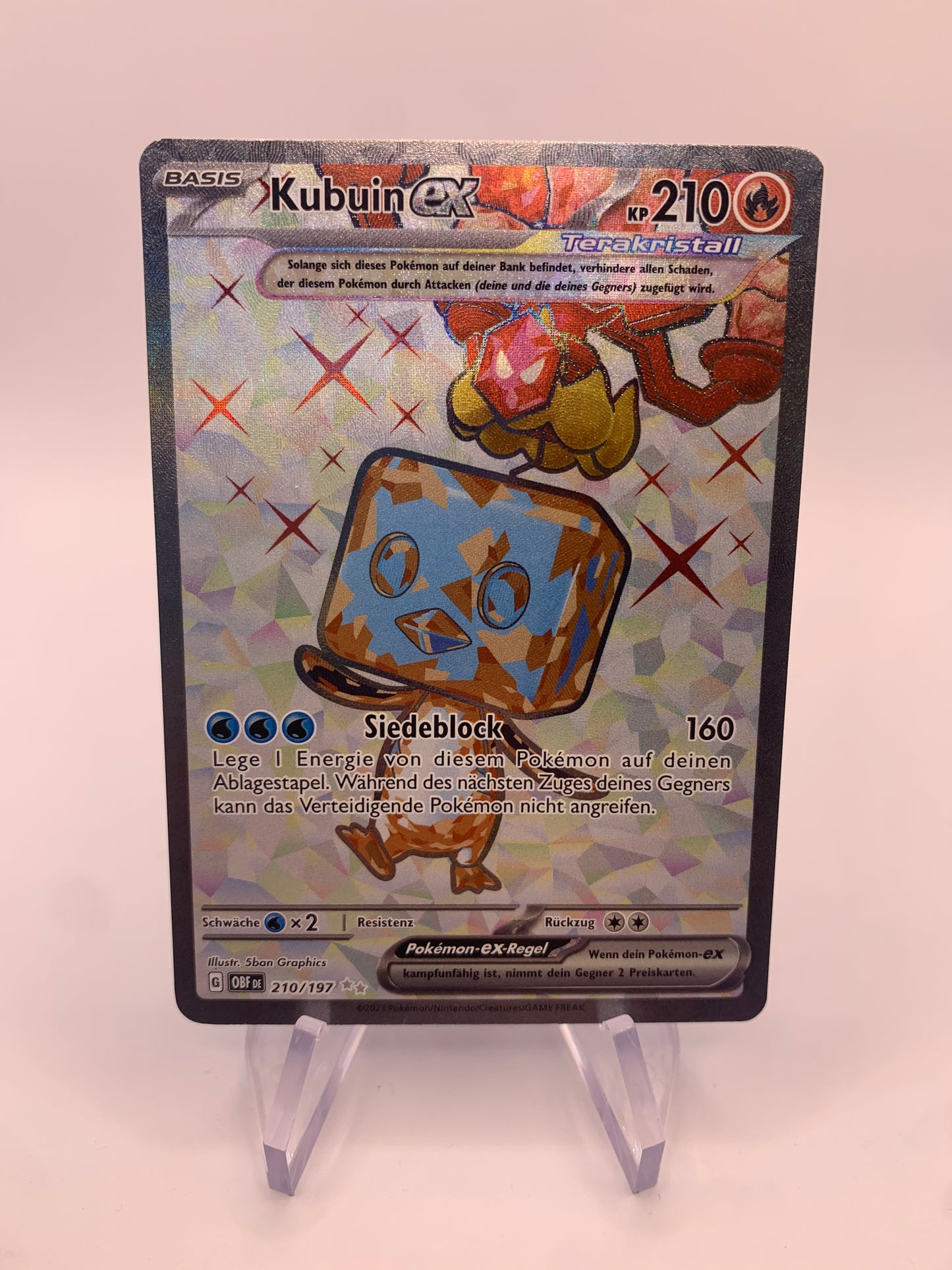 Pokemon card ex Fullart Kubuin 210/197 German