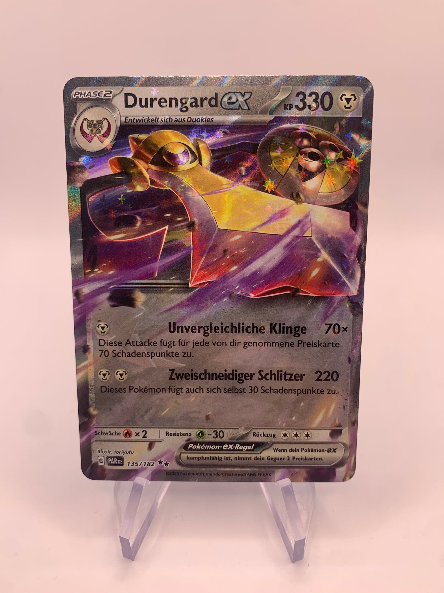 Pokemon Karte ex Durengard 135/182 Deutsch