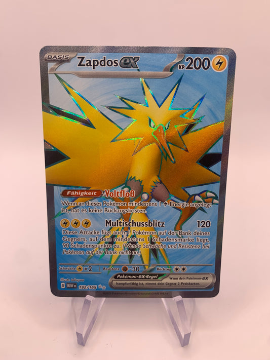 Pokemon card ex Zapdos 192/165 German