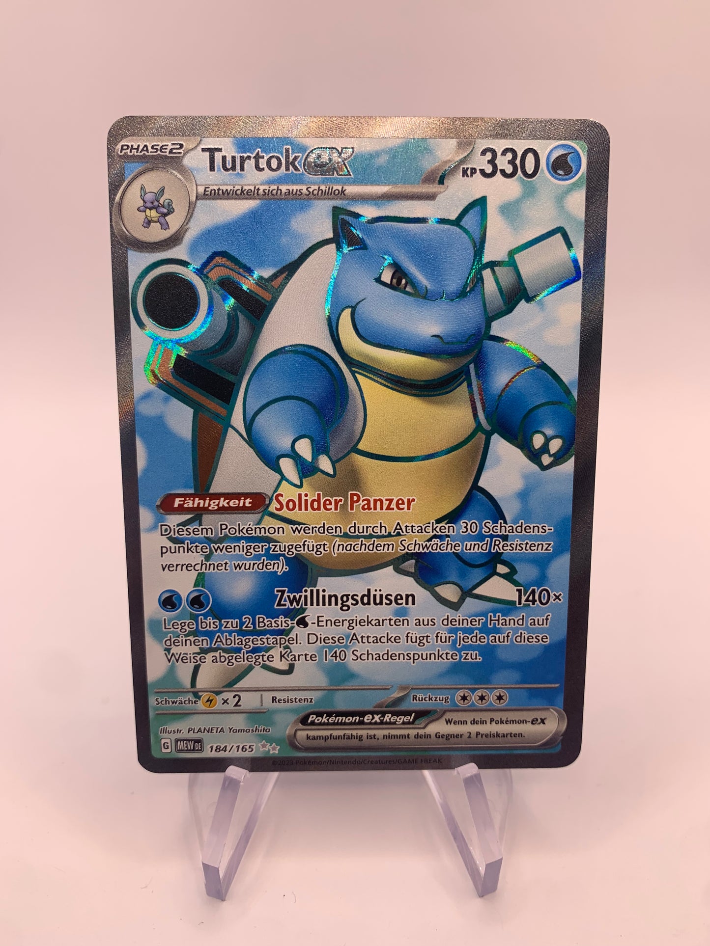 Pokemon Cards Ex Fullart Turtok 184/165 German